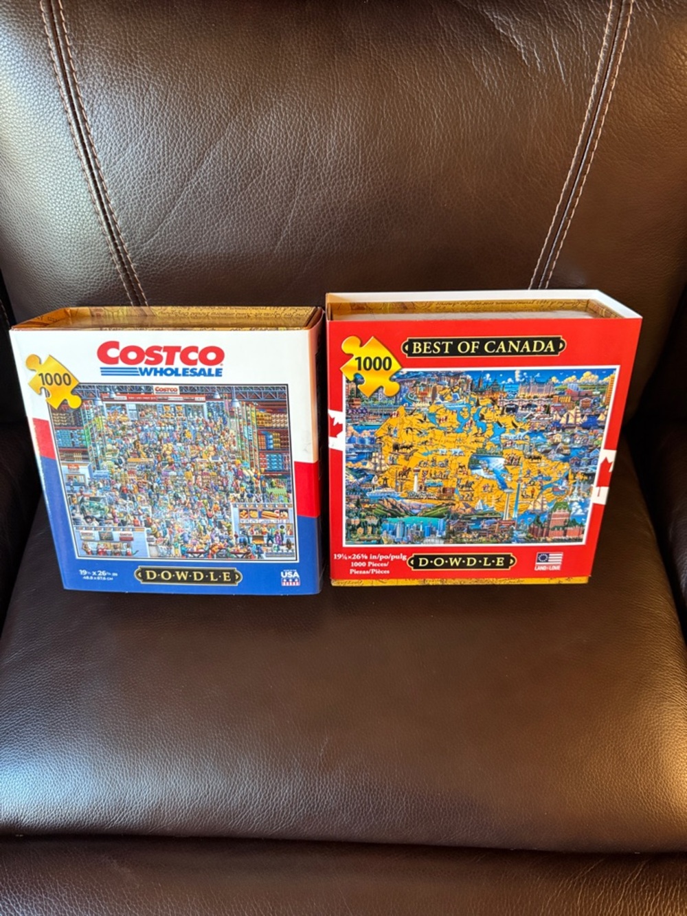 Bundle of 2 DOWDLE 1000-Piece Puzzles (Costco & Best of Canada) - Multicolor